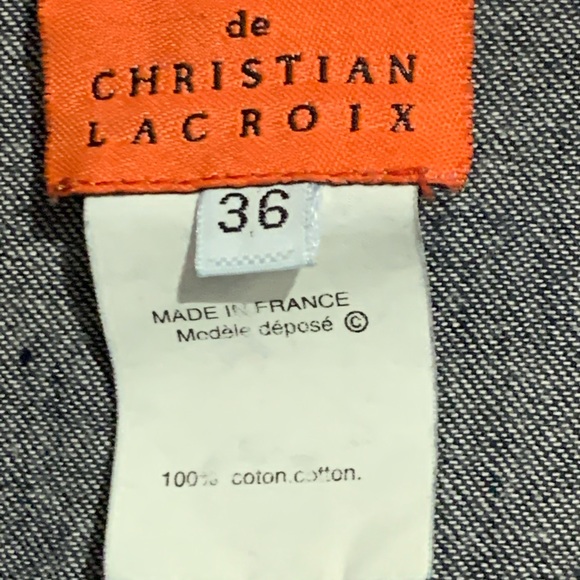 Christian Lacroix Bazaar Jean Western Button Down Designer 36 - Picture 7 of 9